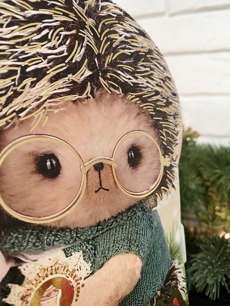 Коробка новогодняя подарочная Ежик Тим, 120х66х144 мм — изображение 3